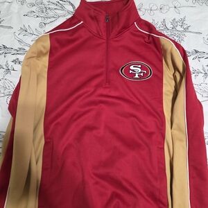 San Francisco 49ers 1/4 Zip Jacket Mens XL NFL Performance Fleece Pullover